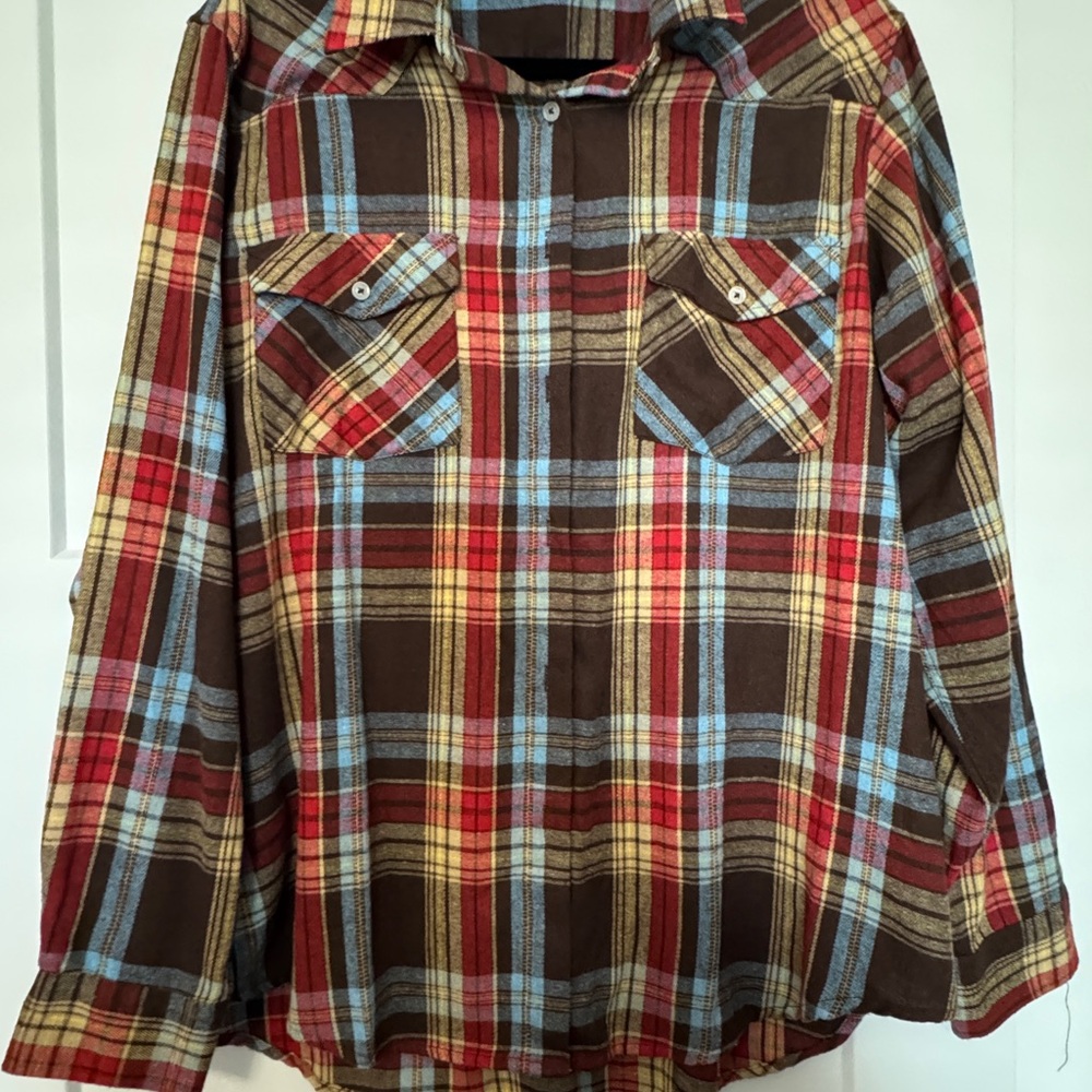 Multicolor Plaid Button-Up Shirt